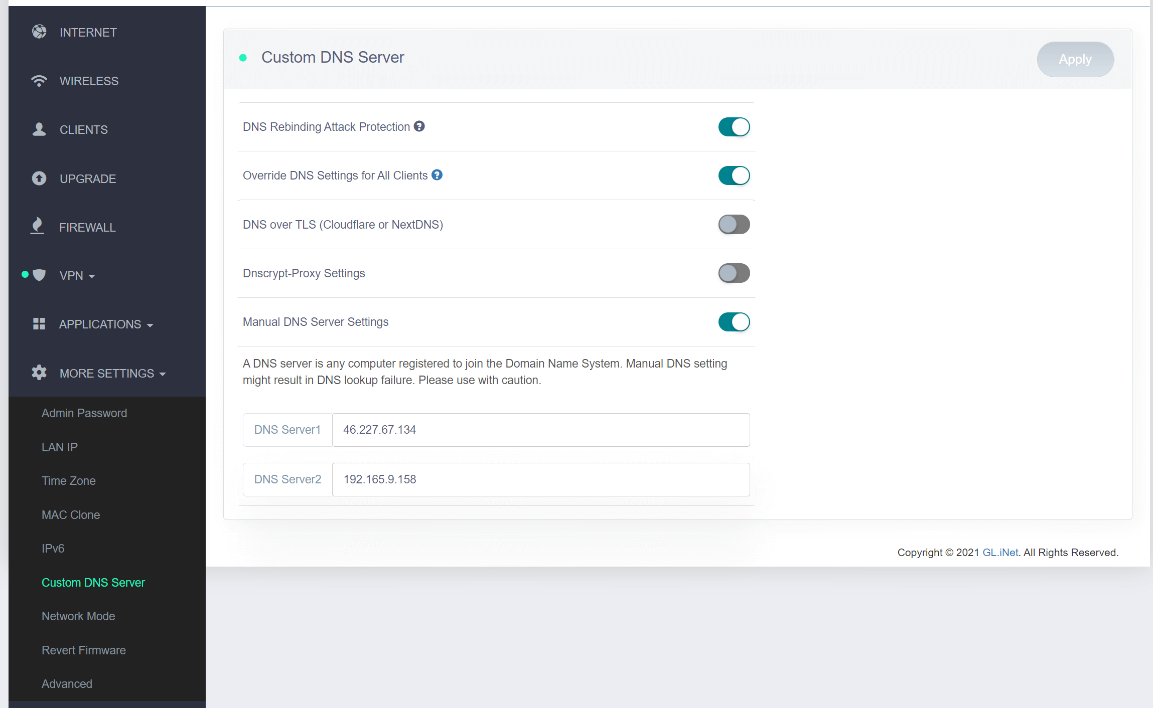 OpenVPN Setup on GL.iNet Router - StarVPN