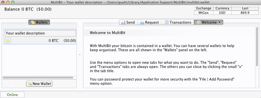 Multibit guide - Step 1