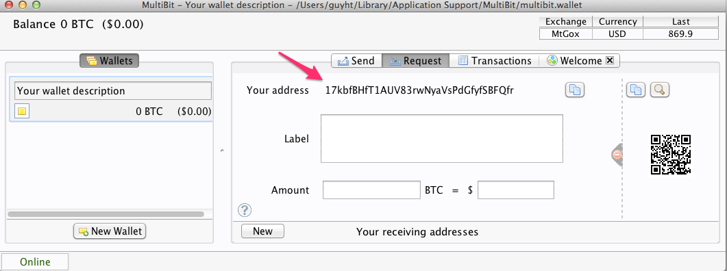 Multibit guide - Steg 2