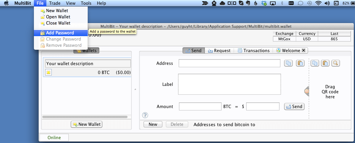 Multibit guide - Steg 3