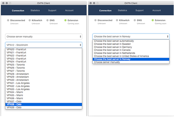 OVPN client instructions